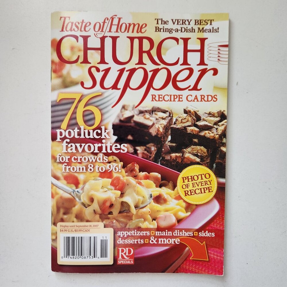 Taste Of Home Church Supper Recipe Cards 76 Potluck Favorites 2007